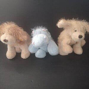 3 - Ganz Webkinz Soft Plush Animals Blue Hippo Cocker Spaniel Golden Retriever